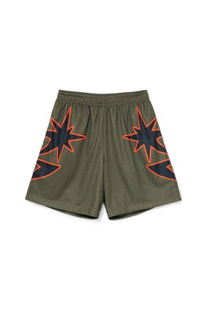 Big B Logo Mesh Short - Olive