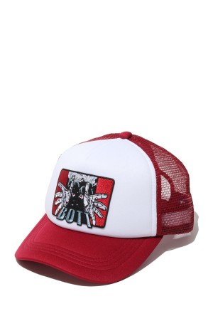 The Hands Mesh-Back Trucker Cap - Red