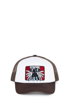 The Hands Mesh-Back Trucker Cap - Brown