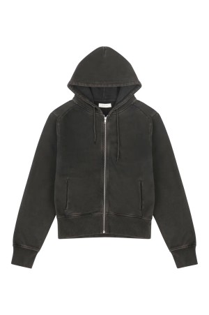 SLIM ZIP UP / WASHED BLACK (ESSS26HO01012)
