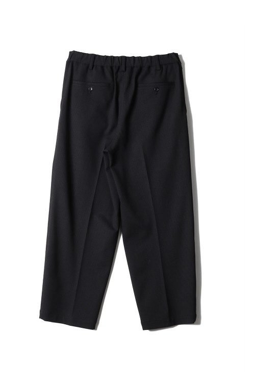 SIDOGRAS Melange Ponte Wide Tapered Slacks - BLACK (GM254-40051
