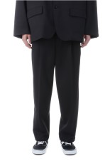 SIDOGRAS Melange Ponte Wide Tapered Slacks - GRAY (GM254-40051