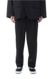 SIDOGRAS Melange Ponte Wide Tapered Slacks - BLACK (GM254-40051)