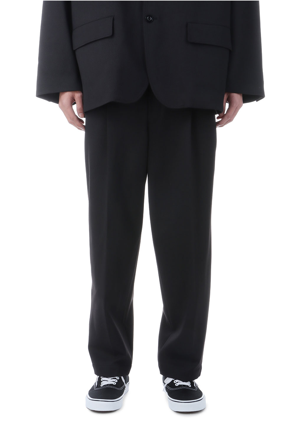 ぽ*ず様 SIDOGRAS Melange Ponte Wide Slacks SIDOGRAS Melange Ponte Wide Tapered Slacks - BLACK (GM254-40051