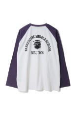 BULLDOG,  raglan / PURPLE/WHITE