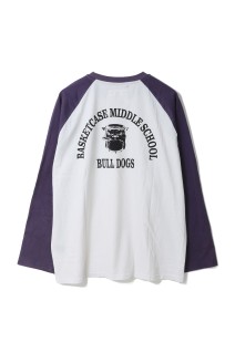 BULLDOG, raglan / PURPLE/WHITE