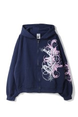 LEXI,  zip up / NAVY BLUE