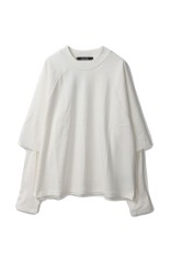 Raglan Layered Longsleeve Top - Dove (T24023)