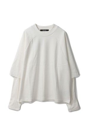 Raglan Layered Longsleeve Top - Dove (T24023)