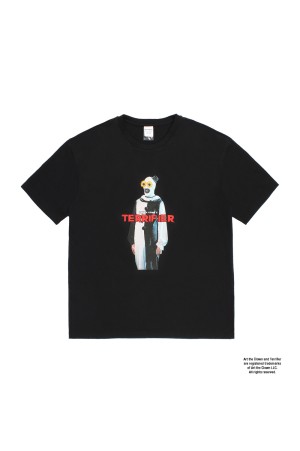 TERRIFIER / WASHED HEAVY WEIGHT CREW NECK T-SHIRT ( TYPE-2 ) / BLACK (TERRIFIER-WM-WT06)