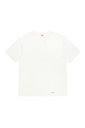 HEALTHKNIT / HENRY NECK T-SHIRT / BLACK (26SS-WMT-HK01)