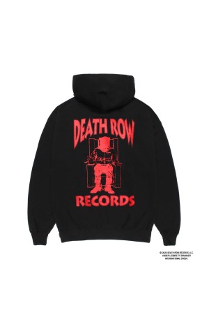 DEATH ROW RECORDS / HEAVY WEIGHT PULLOVER HOODED SWEAT SHIRT / BLACK (DEATHROW-WM-SS05)