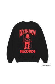 DEATH ROW RECORDS / HEAVY WEIGHT CREW NECK SWEAT SHIRT / BLACK (DEATHROW-WM-SS06)