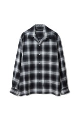 OMBRE CHECK OPEN COLLAR SHIRT L/S ( TYPE-1 ) / GRAY (26SS-WMS-OC11)