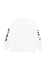 WASHED HEAVY WEIGHT CREW NECK LONG SLEEVE T-SHIRT ( TYPE-1 ) / WHITE (26SS-WMT-LT03)