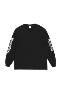 WASHED HEAVY WEIGHT CREW NECK LONG SLEEVE T-SHIRT ( TYPE-1 ) / BLACK (26SS-WMT-LT03)