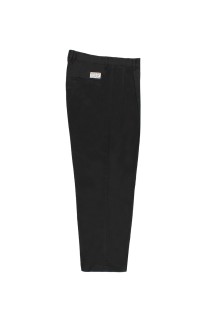 DOUBLE PLEATED CHINO TROUSERS / BLACK (26SS-WMP-PT12)