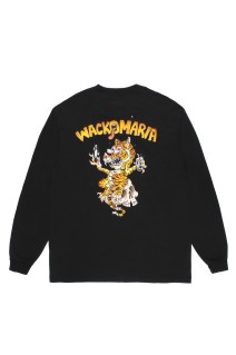 TIM LEHI / WASHED HEAVY WEIGHT CREW NECK LONG SLEEVE T-SHIRT ( TYPE-1 ) / BLACK (26SS-WMT-LT01)