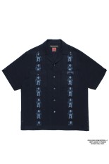 DEATH ROW RECORDS / CUBA SHIRT S/S / NAVY (DEATHROW-WM-OC02)