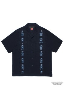 DEATH ROW RECORDS / CUBA SHIRT S/S / NAVY (DEATHROW-WM-OC02)