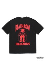 DEATH ROW RECORDS / WASHED HEAVY WEIGHT CREW NECK T-SHIRT / BLACK (DEATHROW-WM-WT02)