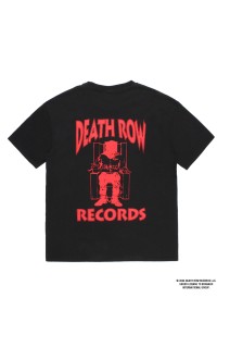 DEATH ROW RECORDS / WASHED HEAVY WEIGHT CREW NECK T-SHIRT / BLACK (DEATHROW-WM-WT02)