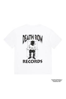 DEATH ROW RECORDS / WASHED HEAVY WEIGHT CREW NECK T-SHIRT / WHITE (DEATHROW-WM-WT02)