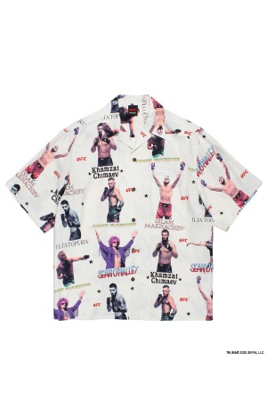UFC / S/S HAWAIIAN SHIRT ( TYPE-1 ) / WHITE (UFC-WM-HI01)