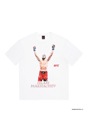 UFC / WASHED HEAVY WEIGHT CREW NECK T-SHIRT ( TYPE-1 ) / WHITE (UFC-WM-WT01)