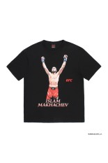 UFC / WASHED HEAVY WEIGHT CREW NECK T-SHIRT ( TYPE-1 ) / BLACK (UFC-WM-WT01)