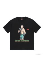 UFC / WASHED HEAVY WEIGHT CREW NECK T-SHIRT ( TYPE-2 ) / BLACK (UFC-WM-WT02)