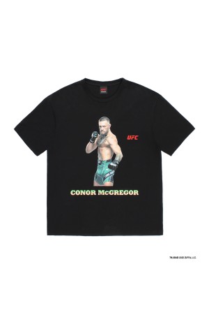 UFC / WASHED HEAVY WEIGHT CREW NECK T-SHIRT ( TYPE-2 ) / BLACK (UFC-WM-WT02)