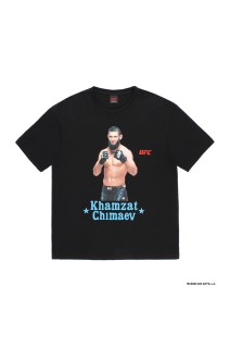 UFC / WASHED HEAVY WEIGHT CREW NECK T-SHIRT ( TYPE-3 ) / BLACK (UFC-WM-WT03)