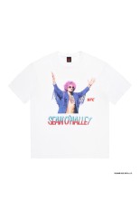 UFC / WASHED HEAVY WEIGHT CREW NECK T-SHIRT ( TYPE-4 ) / WHITE (UFC-WM-WT04)