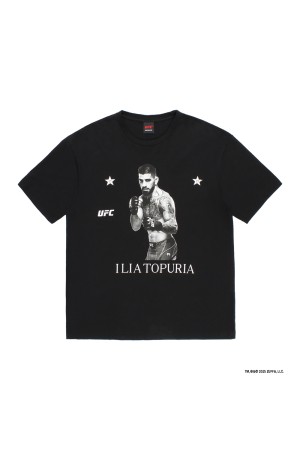 UFC / WASHED HEAVY WEIGHT CREW NECK T-SHIRT ( TYPE-5 ) / BLACK (UFC-WM-WT05)