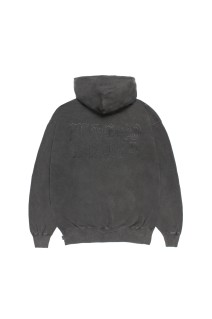 WASHED MIDDLE WEIGHT PULLOVER HOODED SWEAT SHIRT / GRAY (26SS-WMC-SS05)