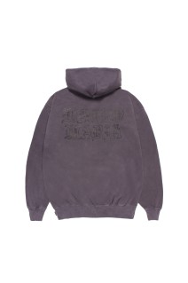 WASHED MIDDLE WEIGHT PULLOVER HOODED SWEAT SHIRT / PURPLE (26SS-WMC-SS05)