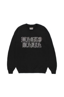 WASHED MIDDLE WEIGHT CREW NECK SWEAT SHIRT / BLACK (26SS-WMC-SS06)