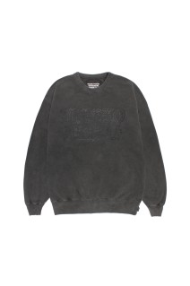 WASHED MIDDLE WEIGHT CREW NECK SWEAT SHIRT / GRAY (26SS-WMC-SS06)