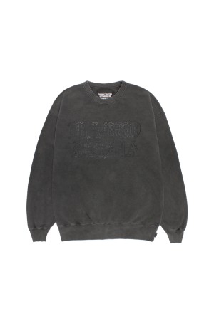WASHED MIDDLE WEIGHT CREW NECK SWEAT SHIRT / GRAY (26SS-WMC-SS06)