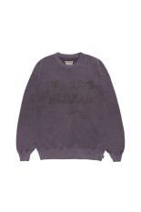 WASHED MIDDLE WEIGHT CREW NECK SWEAT SHIRT / PURPLE (26SS-WMC-SS06)