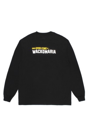 WASHED HEAVY WEIGHT CREW NECK LONG SLEEVE T-SHIRT ( TYPE-3 ) / BLACK (26SS-WMT-LT05)
