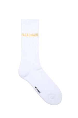 SKATER SOCKS ( TYPE-3 ) / WHITE-YELLOW (26SS-WMA-SO03)