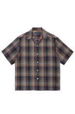 OMBRE CHECK OPEN COLLAR SHIRT S/S ( TYPE-1 ) / BLUE (26SS-WMS-OC09)