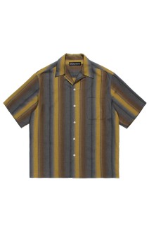 OMBRE STRIPED OPEN COLLAR SHIRT S/S / YELLOW (26SS-WMS-OC12)