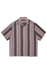OMBRE STRIPED OPEN COLLAR SHIRT S/S / PINK (26SS-WMS-OC12)