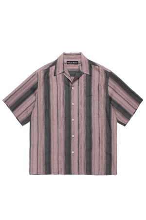 OMBRE STRIPED OPEN COLLAR SHIRT S/S / YELLOW (26SS-WMS-OC12)