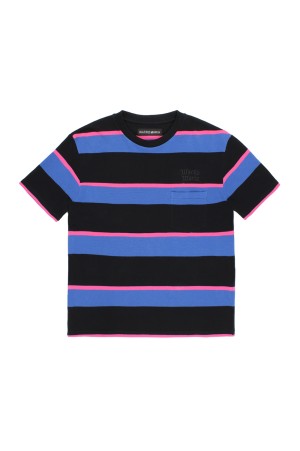STRIPED CREW NECK T-SHIRT / PURPLE (26SS-WMT-SS01)