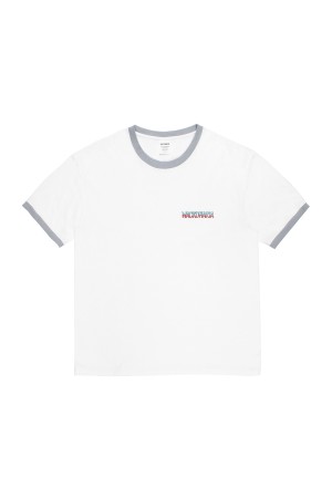 RINGER T-SHIRT / WHITE-GRAY (26SS-WMT-RG01)
