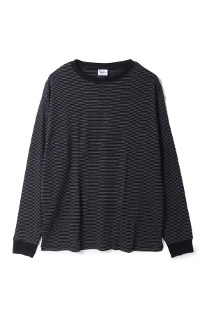Panel Ribbed L/S Tee - BLACK-GRAY (142C)
